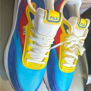 Fila Multicolor Athletic Shoes - Blue, Yellow, Red